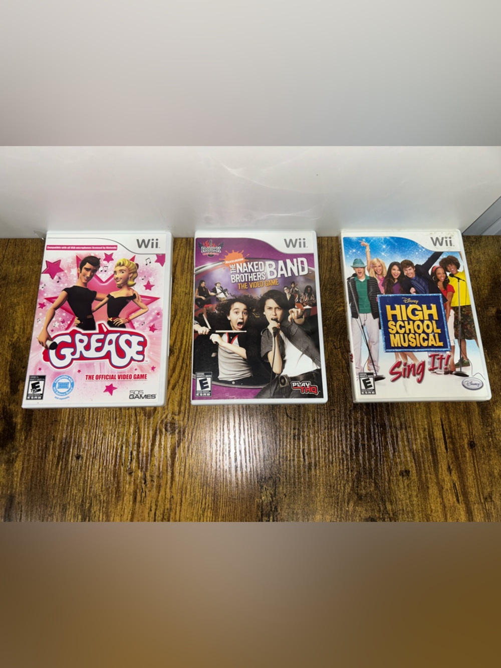 Lot #7 - Nintendo Wii Music Bundle (Grease, High School Musical, Brothers Band)